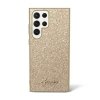 Guess Glitter Flakes Metal Logo Case - Etui Samsung Galaxy S24 Ultra (złoty)