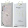 Guess Hot Stamp 4G Pattern Triangle Metal Logo - Etui do iPhone 16 (różowy)