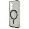 Guess Rhinestones Printed Classic Logo MagSafe - Etui do Samsung Galaxy S25 (czarny)