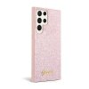 Guess Glitter Flakes Metal Logo Case - Etui Samsung Galaxy S24 Ultra (różowy)