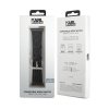 Karl Lagerfeld Saffiano Monogram - Pasek do Apple Watch 38/40/41 mm (czarny)