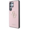 Guess Grained Big 4G Logo Small Classic Logo - Etui do Samsung Galaxy S25 Ultra (różowy)