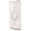 Guess Rhinestones Printed Classic Logo MagSafe - Etui do Samsung Galaxy S25 (różowy)