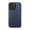 US Polo Assn Leather Stitch - Etui iPhone 14 Pro (granatowy)