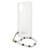 Guess White Pearl Strap - Etui iPhone 12 Pro Max (przezroczysty)