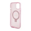 Guess Ring Stand Script Glitter MagSafe - Etui iPhone 15 Plus (różowy)