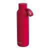 Quokka Solid With Strap - Butelka termiczna ze stali nierdzewnej 630 ml z paskiem (Cherry Red)