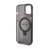 Guess Ring Stand Script Glitter MagSafe - Etui iPhone 15 (czarny)