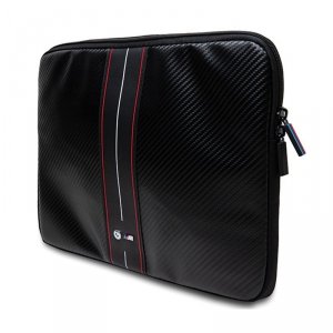 BMW Carbon Red Stripes Sleeve - Etui na notebook 15 / 16 (czarny)
