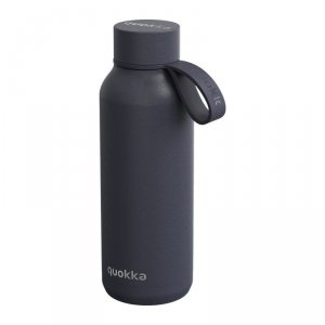 Quokka Solid With Strap - Butelka termiczna ze stali nierdzewnej 510 ml z paskiem (Slate)