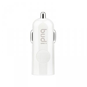 Budi - Ładowarka samochodowa USB (Biały)