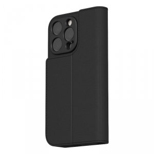 Moshi Overture MagSafe - Skórzane etui 3w1 z klapką iPhone 16 Pro (Charcoal Black)