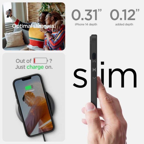 Spigen Ultra Hybrid -  Etui do iPhone 15 Plus / iPhone 14 Plus (Czarny)