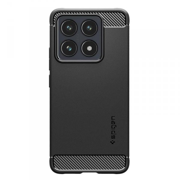 Spigen Rugged Armor - Etui do Xiaomi 14T Pro (Matte Black)