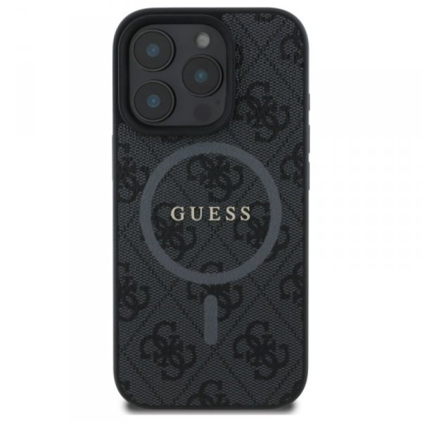 Guess 4G Ring Classic Logo MagSafe - Etui iPhone 16 Pro Max (czarny)