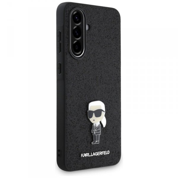 Karl Lagerfeld Fixed Glitter Ikonik Logo Metal Pin - Etui do Samsung Galaxy A36 5G (czarny)