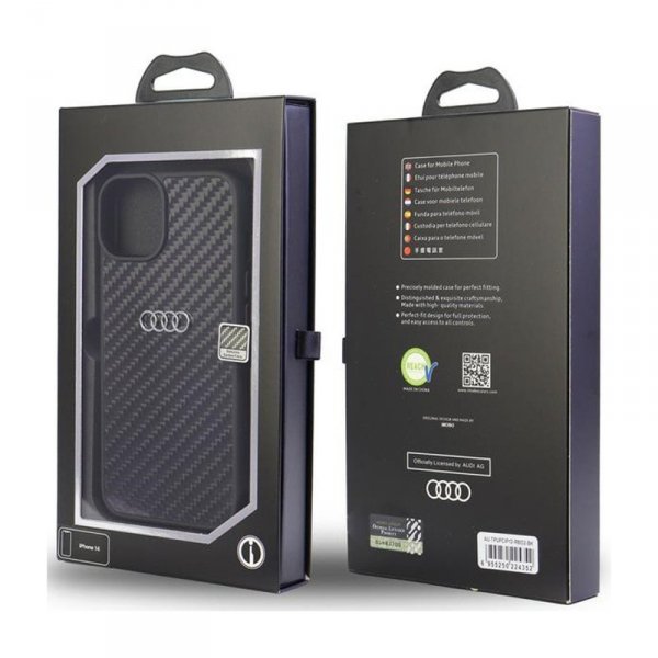 Audi Carbon Fiber - Etui iPhone 12 / iPhone 12 Pro (Czarny)