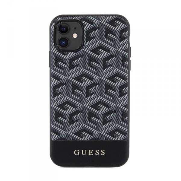 Guess GCube Stripes MagSafe - Etui iPhone 11 (Czarny)