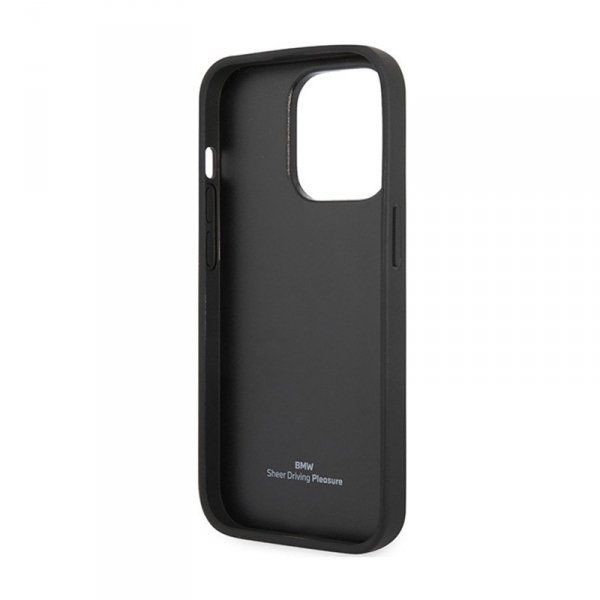BMW Leather Quilted - Etui iPhone 14 Pro (czarny)