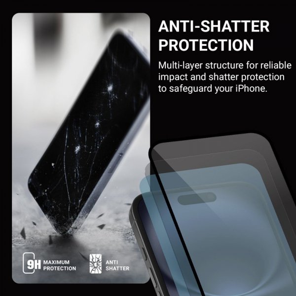 Crong Nano Glass - Niepękające szkło hybrydowe iPhone 16 / iPhone 15