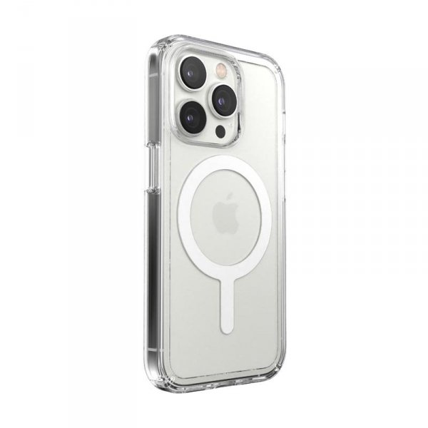 Speck Gemshell + MagSafe - Etui do iPhone 14 Pro z połowką MICROBAN (Clear)