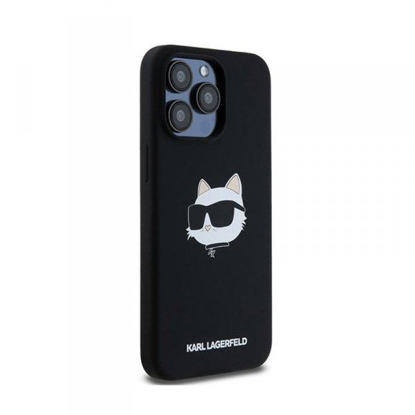 Karl Lagerfeld Silicone Choupette Head MagSafe - Etui iPhone 15 Pro Max (czarny)