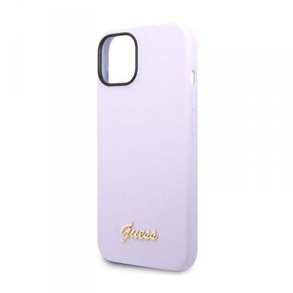 Guess Silicone Vintage - Etui iPhone 14 (fioletowy)