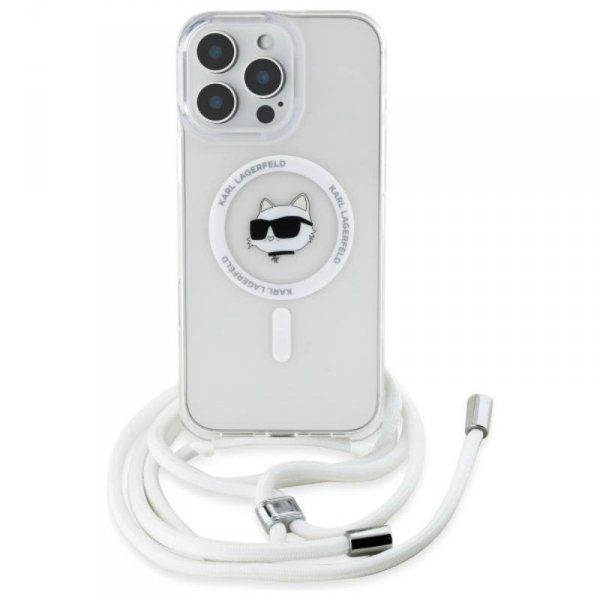 Karl Lagerfeld IML Choupette Head & Cord MagSafe - Etui iPhone 16 Pro (przezroczysty)