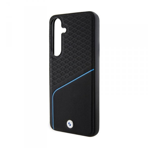BMW Signature Leather Textured & Line MagSafe - Etui Samsung Galaxy S24 (czarny)