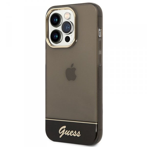Guess Translucent - Etui iPhone 14 Pro Max (czarny)