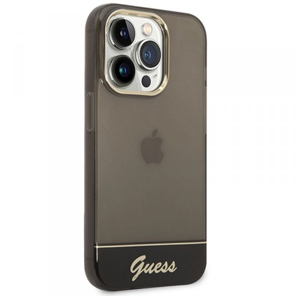 Guess Translucent - Etui iPhone 14 Pro Max (czarny)