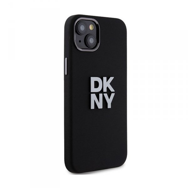 DKNY Liquid Silicone Metal Logo - Etui iPhone 15 / 14 / 13 (czarny)