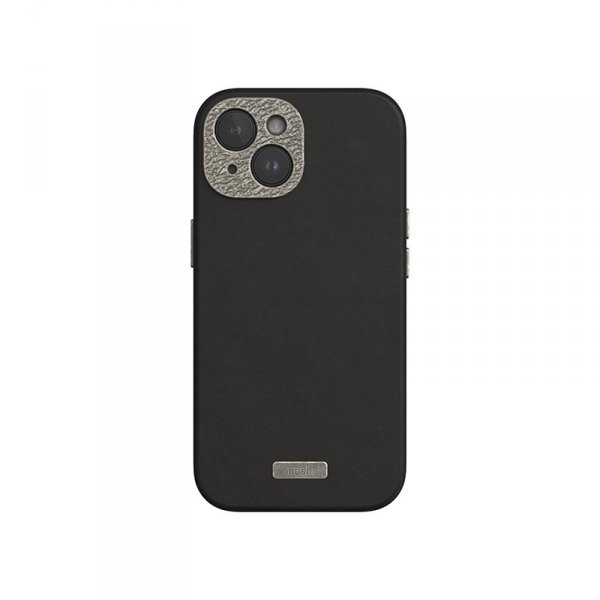 Moshi Napa MagSafe - Skórzane etui iPhone 15 (Midnight Black)