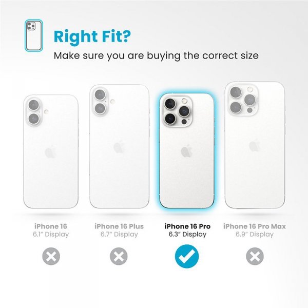 Speck Presidio2 Grip - Etui iPhone 16 Pro (Coastal Blue / Dust Grey / White)