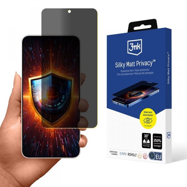 3mk Silky Matt Privacy - Matowa folia prywatyzująca do Samsung Galaxy S25 Edge