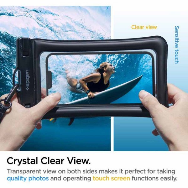 Spigen A610 Universal Waterproof Float Case - Etui do smartfonów do 6.9&quot; (Czarny)