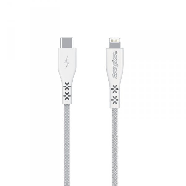 Energizer HardCase - Kabel połączeniowy USB-C do Lightning certyfikat MFi 1.2m (Biały) dożywotnia gwarancja