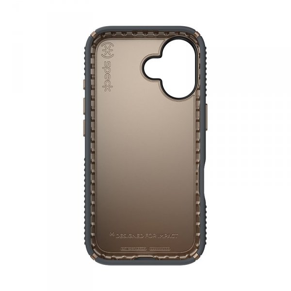 Speck Presidio2 Grip - Etui iPhone 16 (Charcoal Grey / Cool Bronze / White)