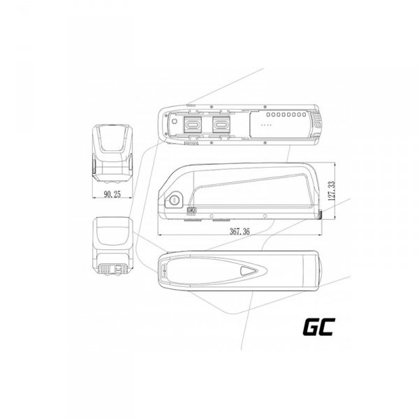 Green Cell - Bateria do roweru elektrycznego E-Bike z ładowarką 48V 18Ah 864Wh Li-Ion XLR 3 PIN