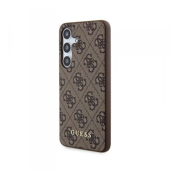 Guess 4G Metal Gold Logo - Etui Samsung Galaxy S24 (brązowy)