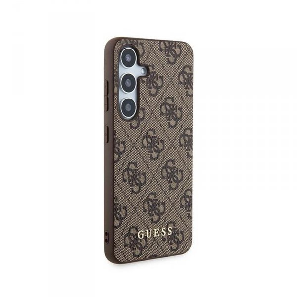Guess 4G Metal Gold Logo - Etui Samsung Galaxy S24 (brązowy)