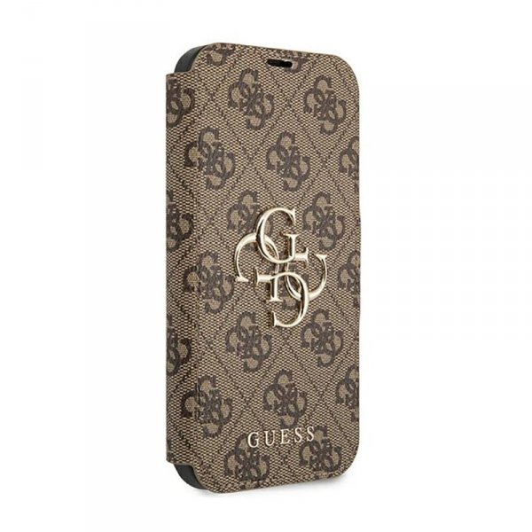 Guess Booktype 4G Big Metal Logo - Etui iPhone 13 Pro Max (brązowy)