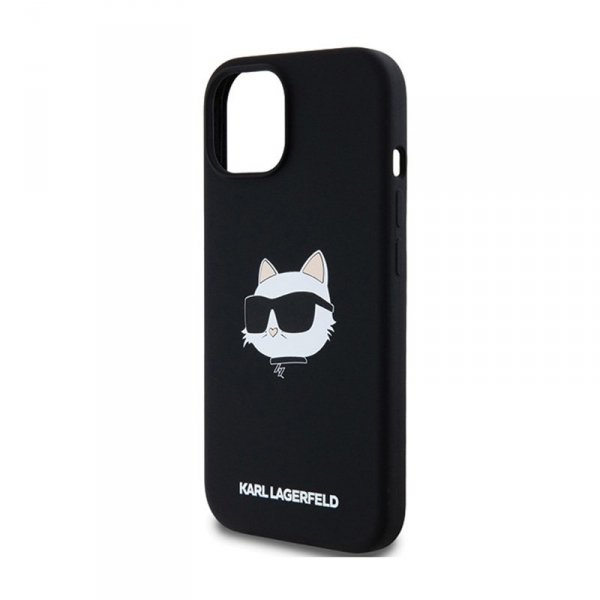 Karl Lagerfeld Silicone Choupette Head MagSafe - Etui iPhone 15 / 14 / 13 (czarny)