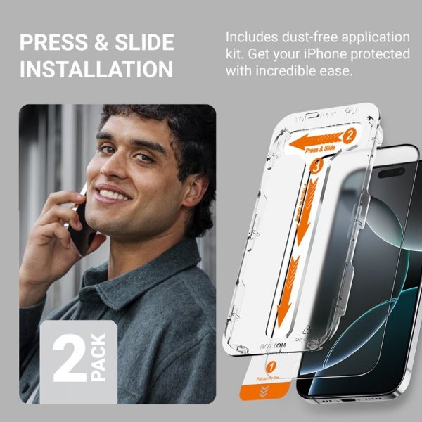 Crong EasyShield 2-Pack - Szkło hartowane iPhone 15 Pro Max (2 sztuki)