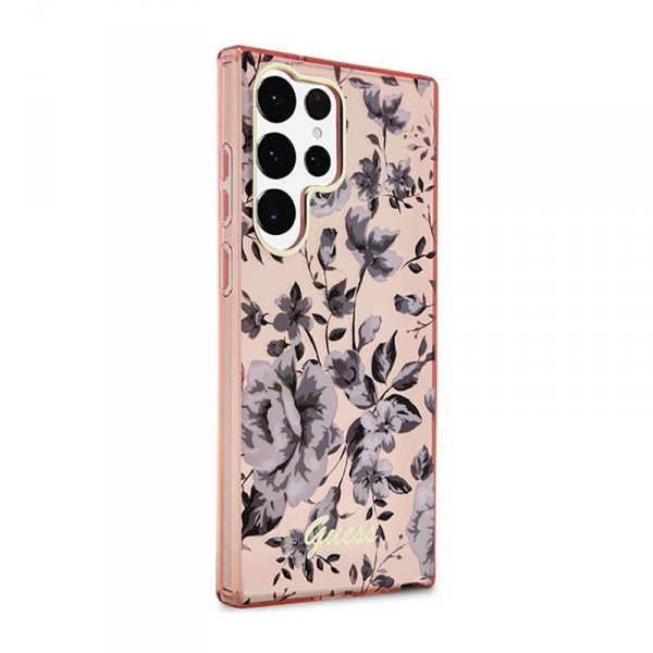 Guess Flower Collection - Etui Samsung Galaxy S23 Ultra (różowy)
