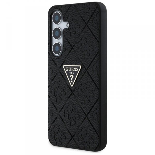 Guess Hot Stamp 4G Pattern Triangle Metal Logo - Etui do Samsung Galaxy S25 (czarny)