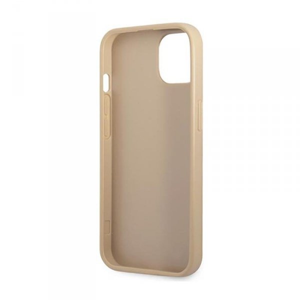 Guess Saffiano Triangle Logo Case – Etui iPhone 14 (beżowy)