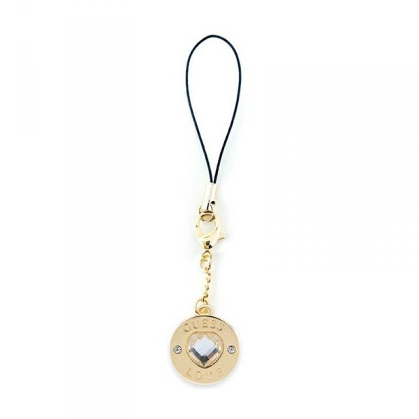 Guess Phone Strap Heart Diamond Charm with Rhinestones - Zawieszka do telefonu