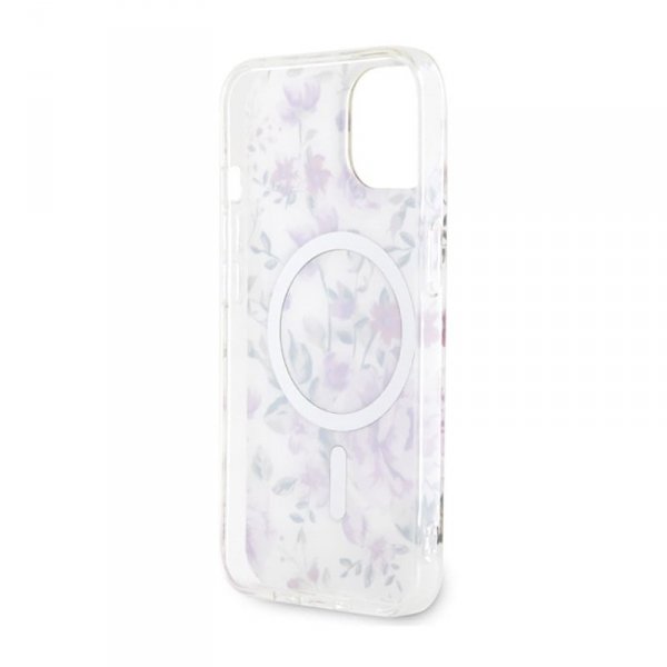 Guess Flower MagSafe - Etui iPhone 14 Plus (Przezroczysty)