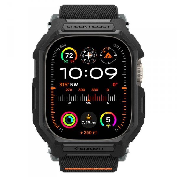 Spigen Lite Fit &quot;Pro&quot; - Etui z paskiem do Apple Watch Ultra 1/2 49 mm (Matte Black)